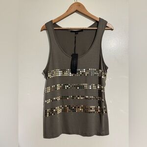 NWT Katherine Barclay Sequin Embellished Tank Top XL